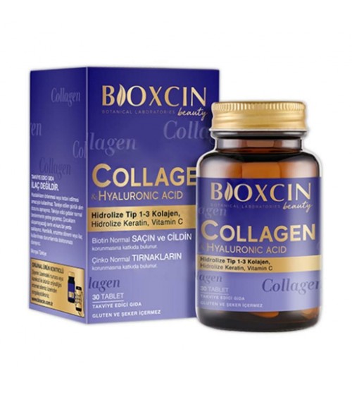 Bioxcin Collagen Hyaluronic Acid 1.050 Mg Tip 1-3 Keratin Vitamin C 30 Tablet