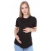 Luvmabelly - MYRA4123 - Önü Düğmeli Hamile Bluzu - Siyah