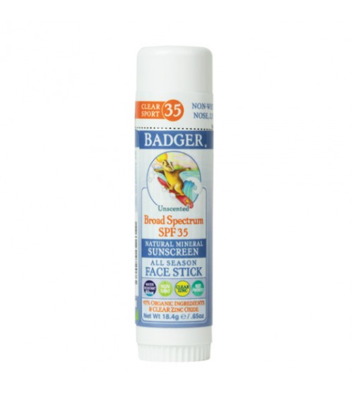 Badger Clear Zinc Unscented Spf 35 Cream Stick 18.4gr