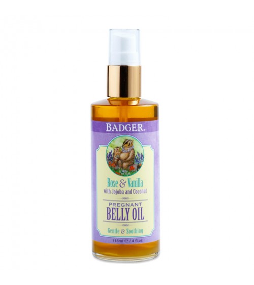 Badger Rose and Vanilla Belly Oil 118ml