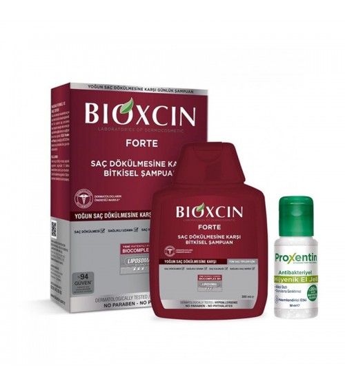 Bioxcin Forte Bitkisel Şampuan 300 ml+ Hijyenik El Jeli HEDİYE