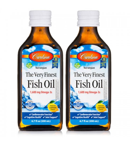 Carlson Fish Oil Omega 3 Balık Yağı Şurubu Limon Aromalı 200ml(2'li)